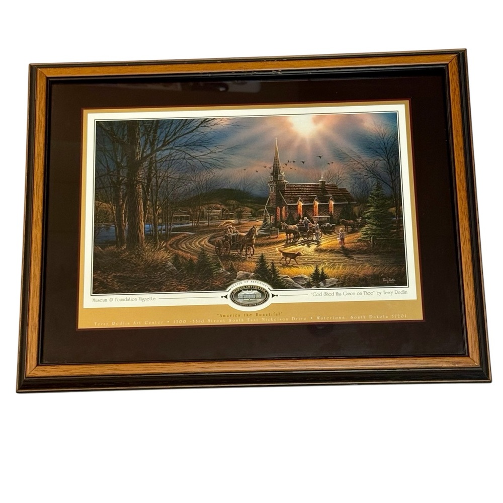 Terry Redlin Print “God Shed His Grace On Thee” Museum Foundation Art Vignette